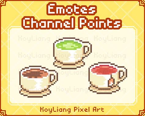 Coffee Emote Twitch Tea And Teacup Emotes Cute Pixel Icon Channel