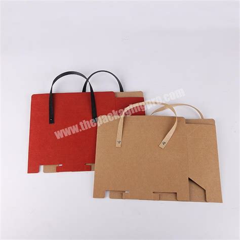 Carry Handle Kraft Paper Moon Cake Cake Packaging Box Tourism Local Specialty T Box Customized