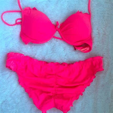 Victoria S Secret Swim Hot Pink Bikini Poshmark