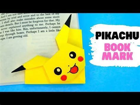 How to make origami PIKACHU BOOKMARK [easy origami, cute origami] - YouTube | Origami semplici ...