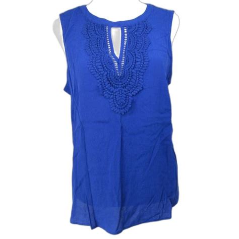 Daniel Rainn Tops Daniel Rainn Sleeveless Royal Blue Top With