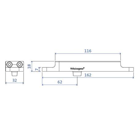 System One Fritsjurgens Set Per Porta A Bilico Compatto Cerniera