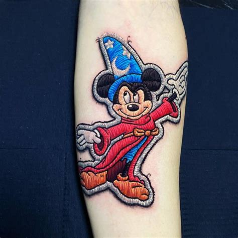 Disneys Fantasia Patch Tattoo Located On The Inner