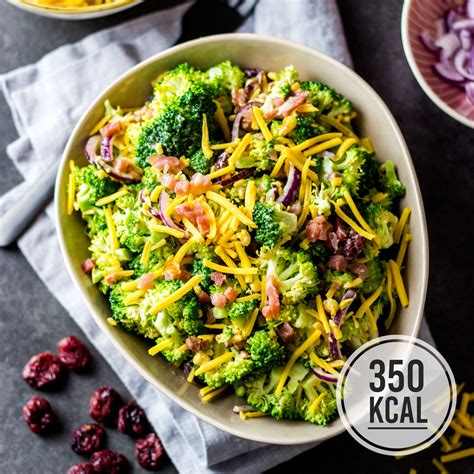 Einfacher Brokkoli Salat Mit Schinken Und Cranberries Perfekt Zum