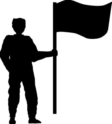 Man holding flag vector illustration. People holding flag graphic ...