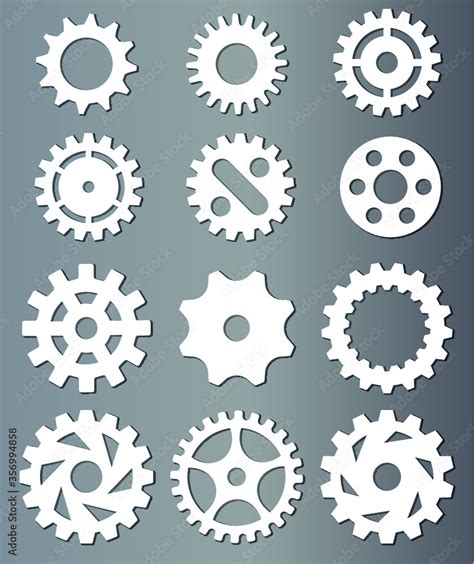 Vecteur Stock Machine Gear Wheel Cogwheel Vector Template Of Gears