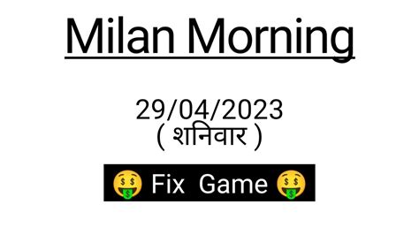 29 April 2023 Milan Morning Open Milan Morning Panel Chart Milan