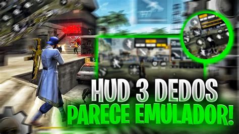 PARECE EMULADOR O MELHOR HUD 3 DEDOS DO FREEFIRE FF HUD COMPLETO