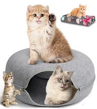 Amazon Medium Inch Cat Tunnel Bed Homagico Peekaboo Cat Cave