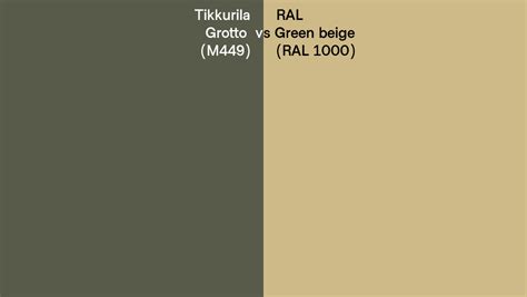 Tikkurila Grotto M Vs Ral Green Beige Ral Side By Side