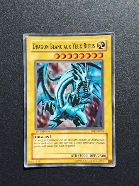 CARTE YU GI OH DRAGON Blanc aux Yeux Bleus 1ère Edition SKE FR001 EUR