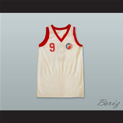 KK Crvena Zvezda 9 Red Star Beograd Serbia White Basketball Jersey