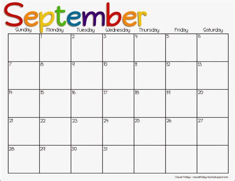 New Printable September Calendar | Free Printable Calendar Monthly