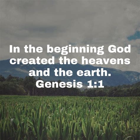 Genesis In The Beginning God Created The Heavens And The Earth