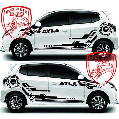 Jual New Sticker Stiker Mobil Ayla Striping Sticker Mobil Daihatsu Ayla