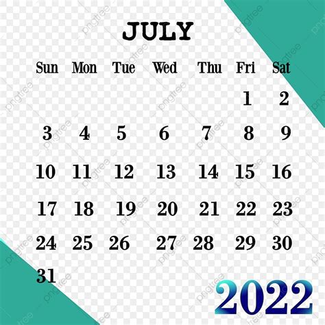 July Calendar Png Image Calendar July 2022 Calendar July July 2022