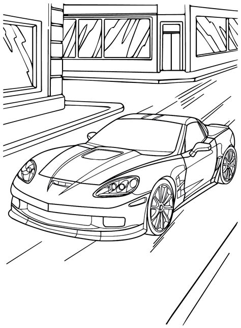 Chevrolet Corvette Coloring Page Free Printable Coloring Pages