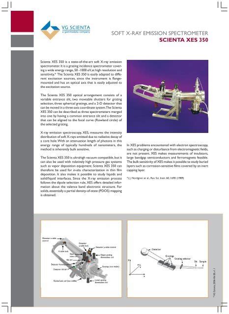 soft  ray emission spectrometer scienta vg scienta