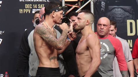 Max Holloway Vs Alexander Volkonvoski Face Off Ufc 245 Ceremonial Weigh Ins Youtube