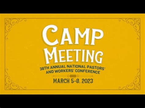 2023 National Pastors Workers Conference Invitation YouTube