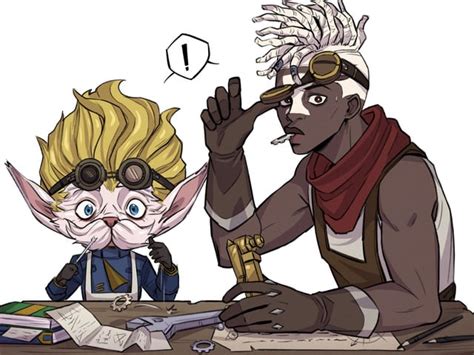 [Lore Spoilers] "Trouble maker" Jinx & Ekko & Heimerdinger with guest star... (Fan Art By D⚙️ ...