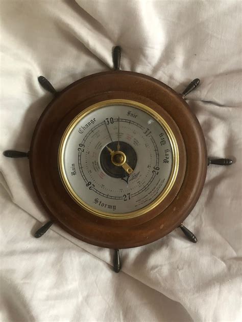 Vintage Wooden Ship Wheel Barometer In St1 Trent Für £ 1000 Zum