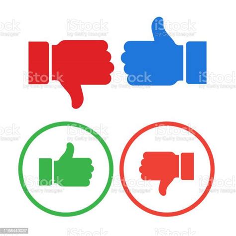 Like And Dislike Icons Set Thumbs Up And Thumbs Down Thumb Up Symbol Finger Up Icon Like And