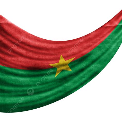 Burkina Faso Flag Waving With Texture Burkina Faso Flag Ribbon Png