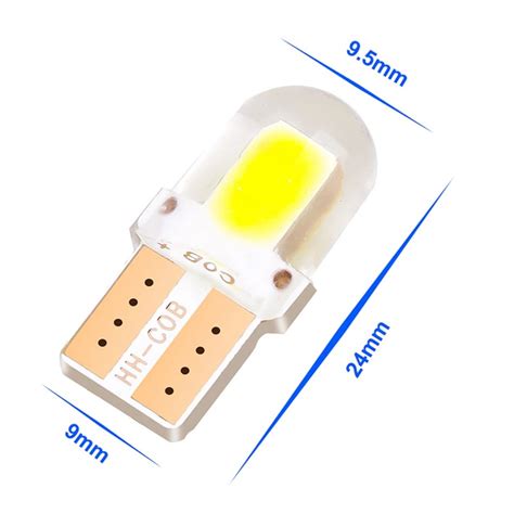 Set 4 Becuri LED Ventoo Imbracat In Silicon Soclu T10 Pentru Lampa