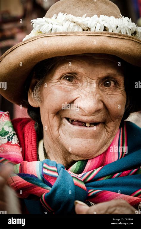 Old Woman Wearing Traditional Quechua Costume In Aguas Calientes Machu