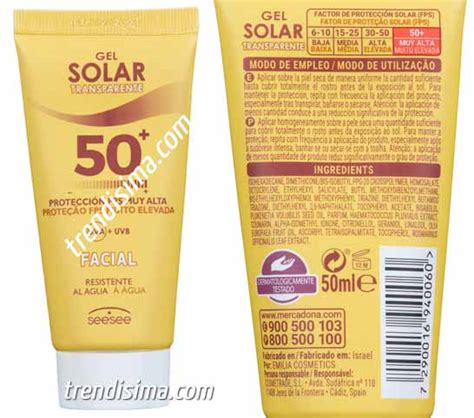 Gel Solar Facial Anti Edad Seesee Mercadona Fps