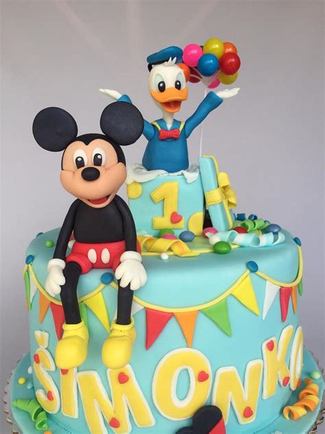 Mickey and Donald Duck cake - Cake by Layla A - CakesDecor