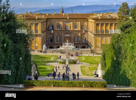 Italy Tuscany Florence Palazzo Pitti And Boboli Gardens Stock Photo