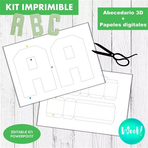 Kit Imprimible Letras D Editables A Z En A Mebuscar Argentina