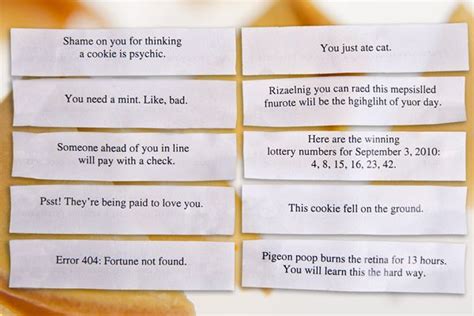 Fortunes To Put In Fortune Cookies