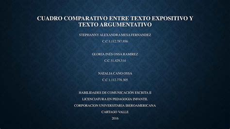 Calam O Cuadro Comparativo Entre Texto Expositivo Y Texto Argumentativo