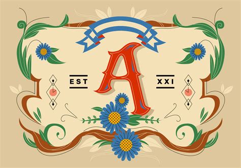 Letter A Typography Fileteado Vector Flat 220481 Vector Art at Vecteezy