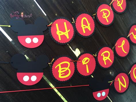 Mickey Mouse Happy Birthday Banner Printable