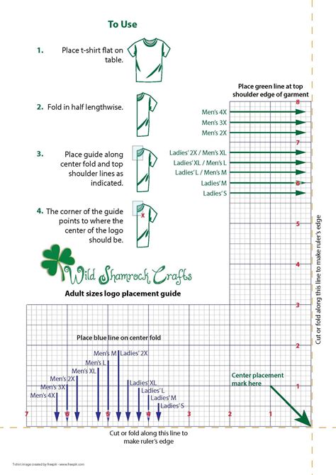 Left Side Adult Printable Machine Embroidery Logo Placement Guide For Adult Sizes Etsy