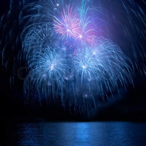 Blue fireworks | Stock image | Colourbox