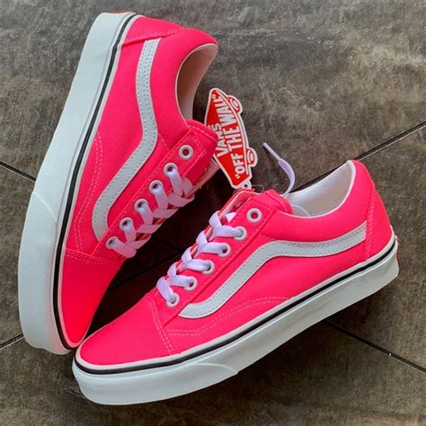 Vans Shoes Vans Old Skool Neon Knockout Pinktrue White Wmns Poshmark