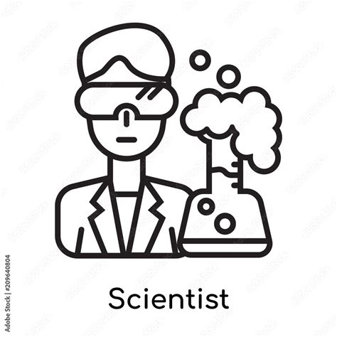 Scientist Icon Vector Sign And Symbol Isolated On White Background