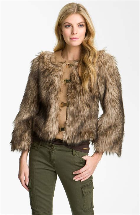 Michael Michael Kors Faux Coyote Fur Jacket Nordstrom