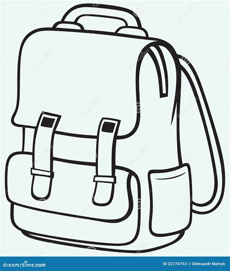 Bolso de escuela ilustración del vector Ilustración de mochila 32774753