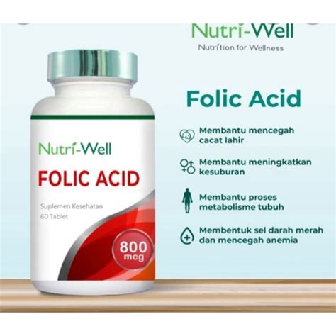 Jual Nuyri Well Folic Acid Mcg Shopee Indonesia