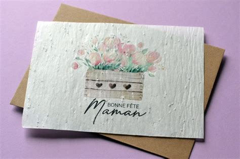 Carte Planter Bonne F Te Maman Tulipes Carte Pousser