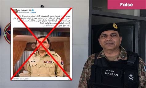 No This Man Is Not Major General Faisal Naseer Soch Fact Check