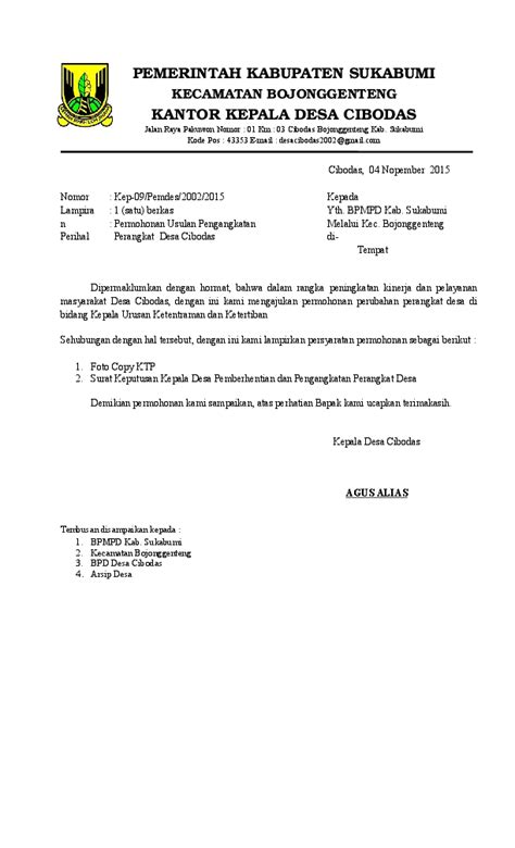 Detail Contoh Surat Tembusan Kepala Desa Koleksi Nomer