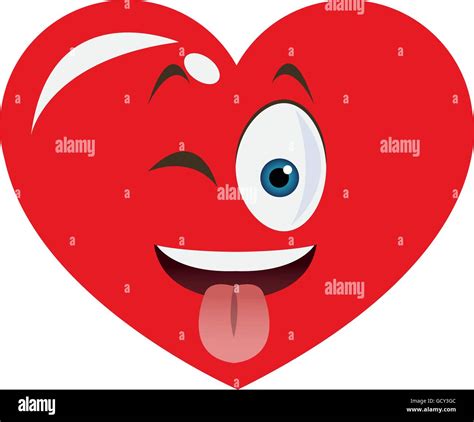 Goofy Heart Cartoon Icon Stock Vector Image And Art Alamy