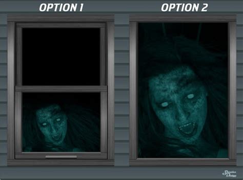 Horror Blue Tint Scary Ghost Woman Face Window Backlit Wall - Etsy